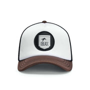 Gorra marrón trucker beisbol ajustable con cierre a presión